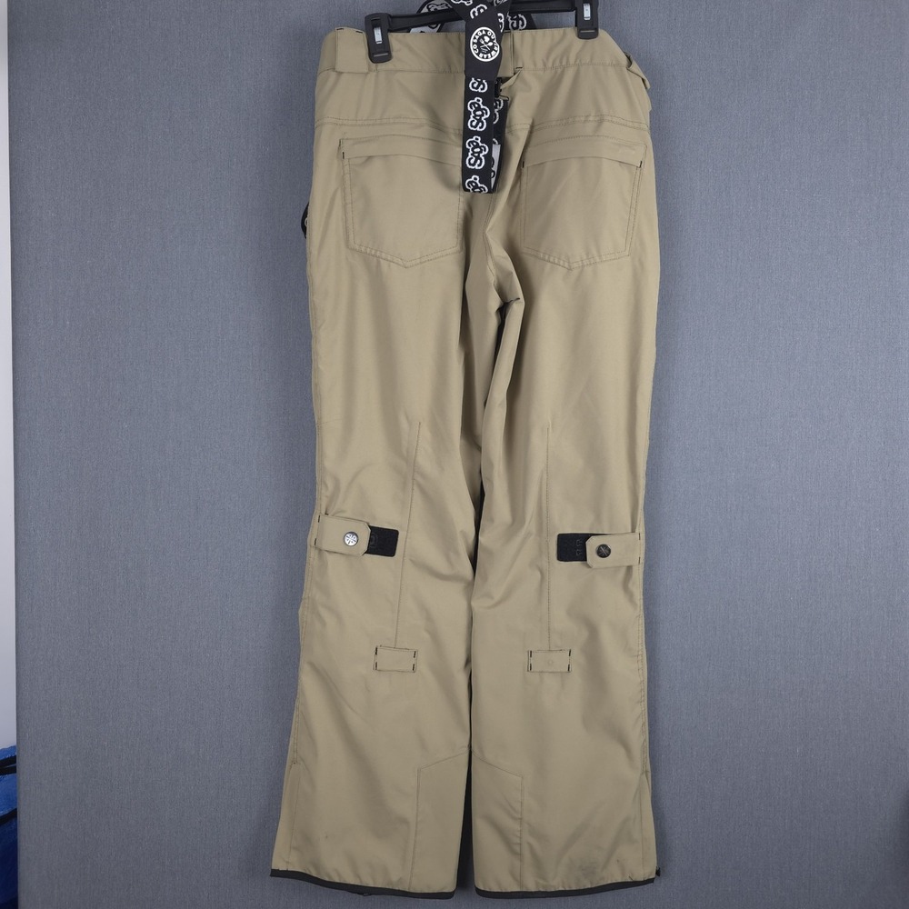 Saga Outerwear Snowboard Cargo Pants Mens Large Khaki Vented Suspenders Ski - Picture 12 of 16